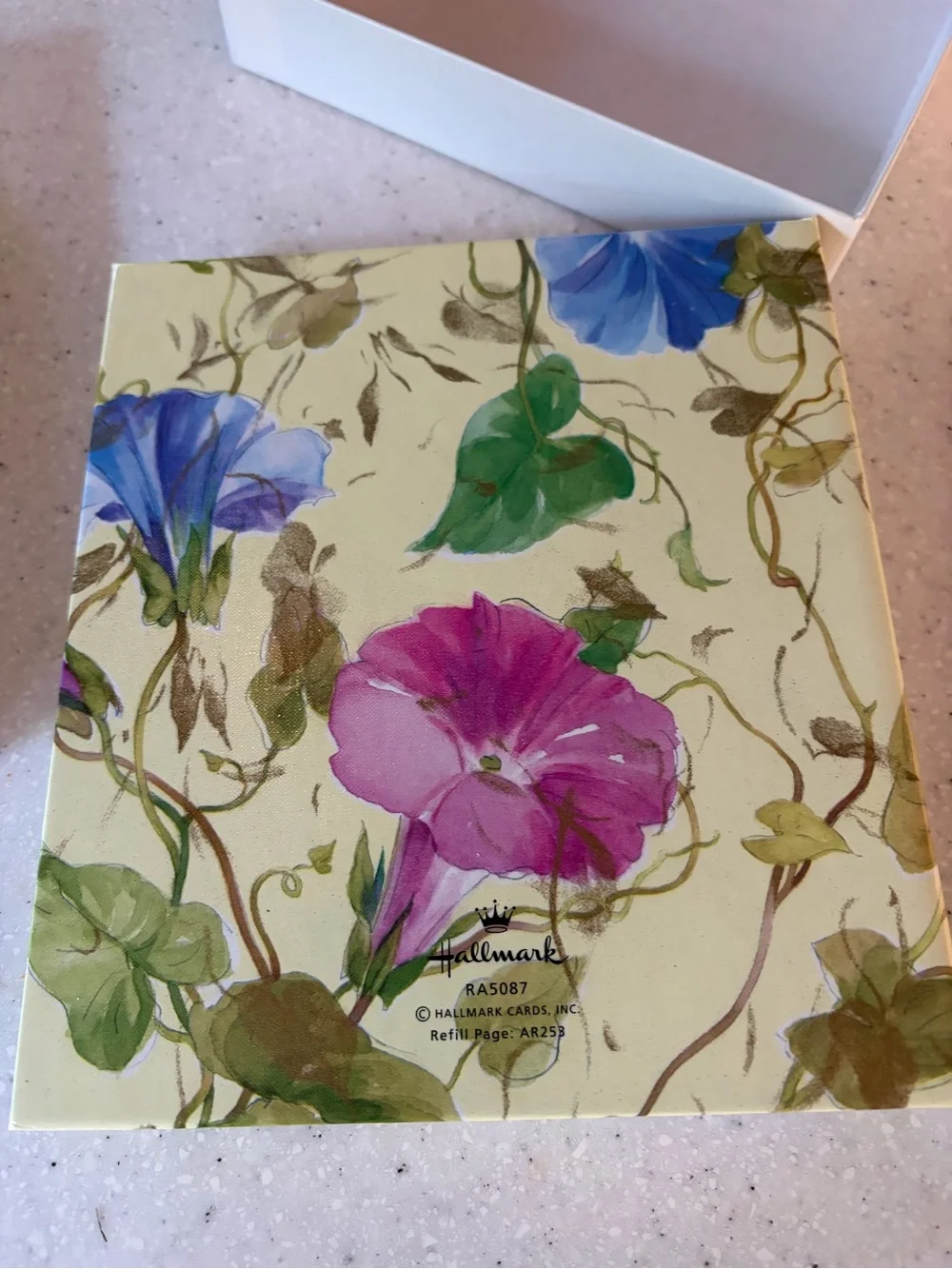 Vintage NEW Hallmark Refillable Address Book Morning Glory Flowers Made in USA
